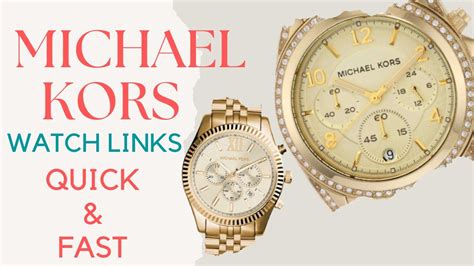 how to remove links from a michael kors watch band|removing watch links without tool.